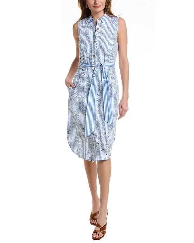 Court & Rowe Embroidered Tie Waist Dress