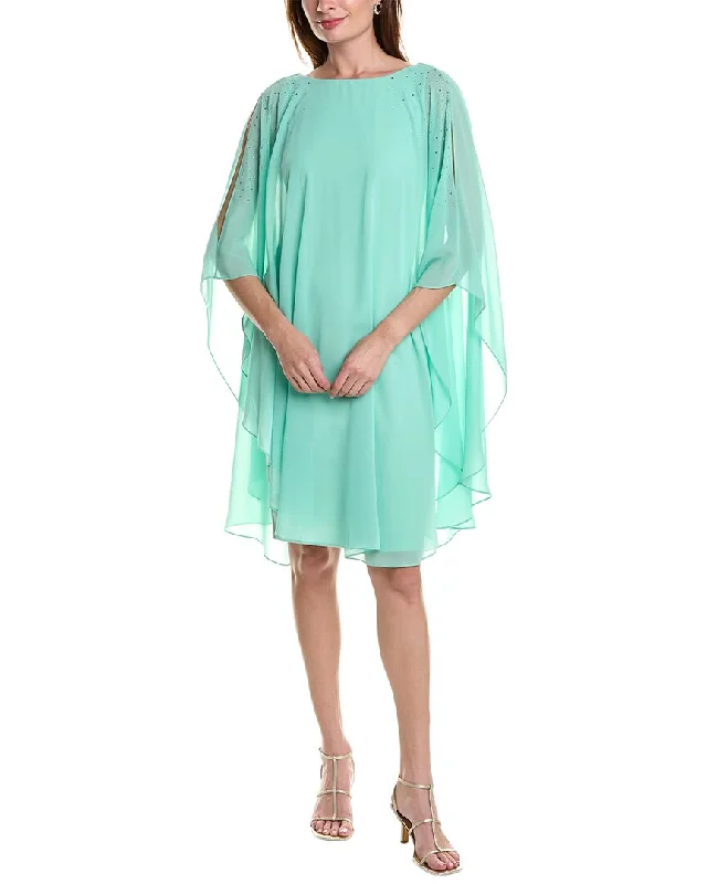 Rene Ruiz Cape Cocktail Dress