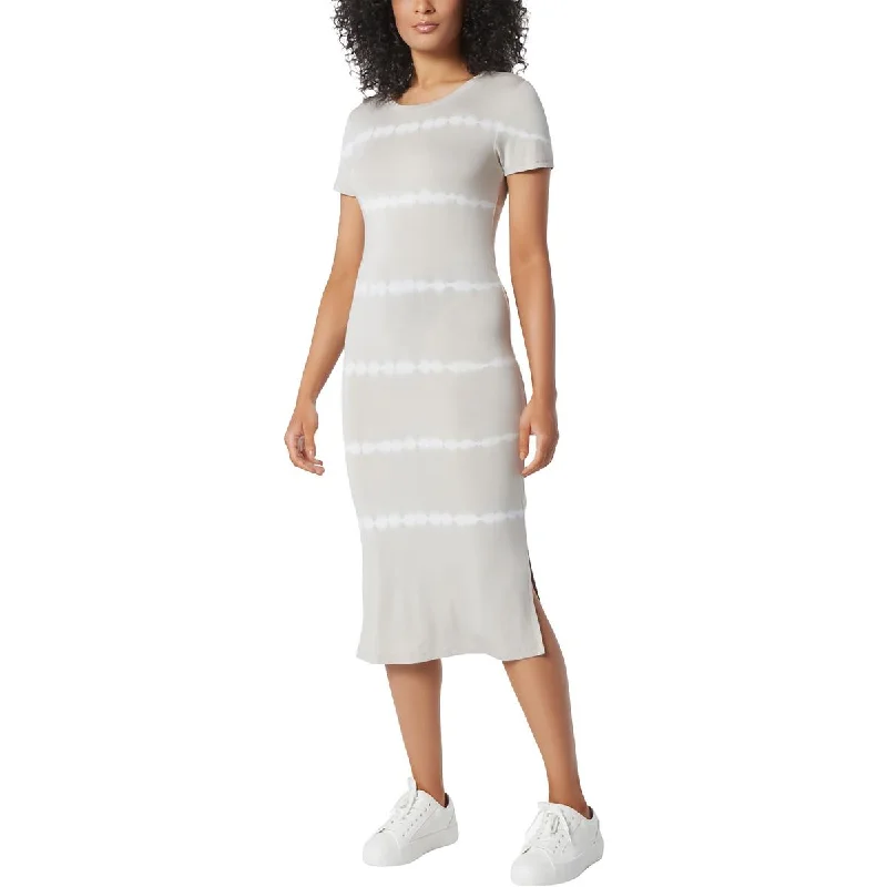 Andrew Marc Womens Crewneck Mid Calf T-Shirt Dress