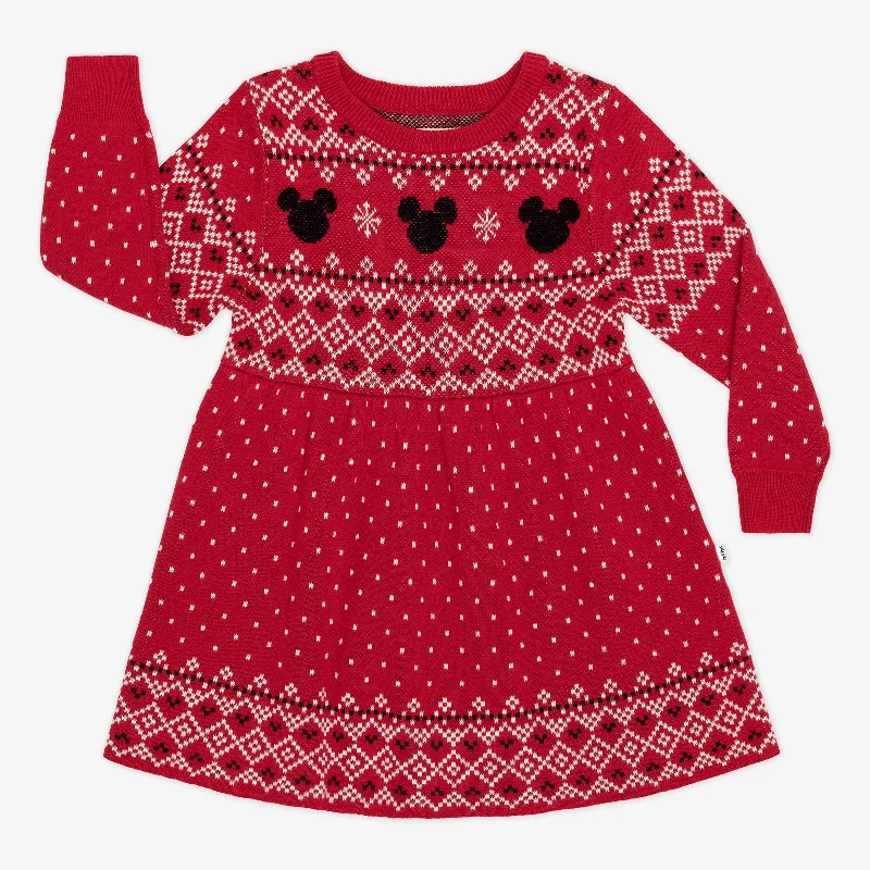 Disney Vintage Mickey Fair Isle Sweater Dress