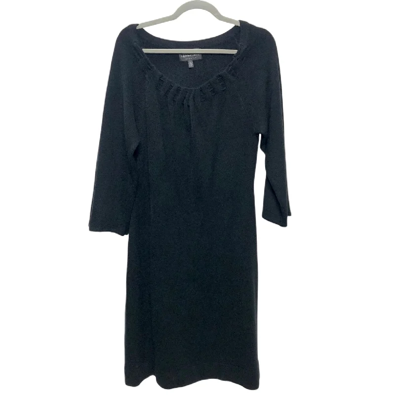 Dress Sweater By Connected Apparel In Black, Size: Xl