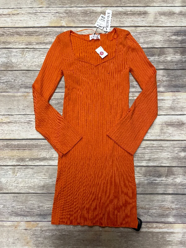 Dress Sweater By Olive And Oak In Orange, Size: L