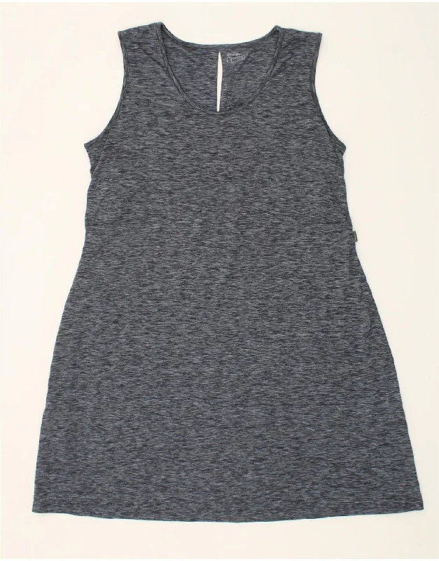 EDDIE BAUER Womens Sleeveless T-Shirt Dress UK 20 2XL Grey Polyester