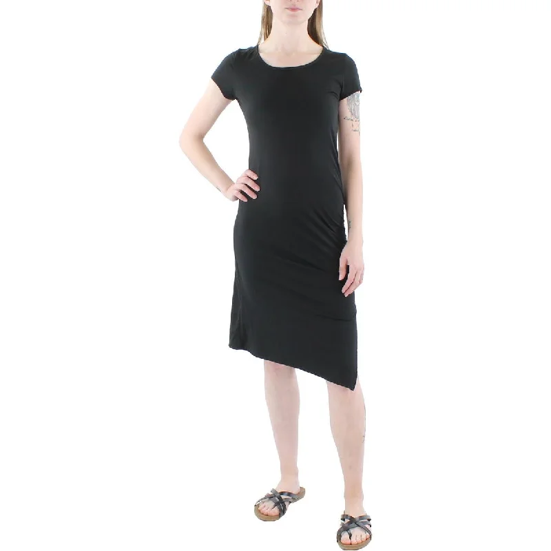 Olivia Rae Womens Fitted Ruched T-Shirt Dress