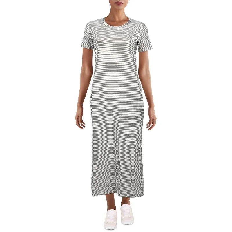 Theory Womens Cherryal Striped Long T-Shirt Dress