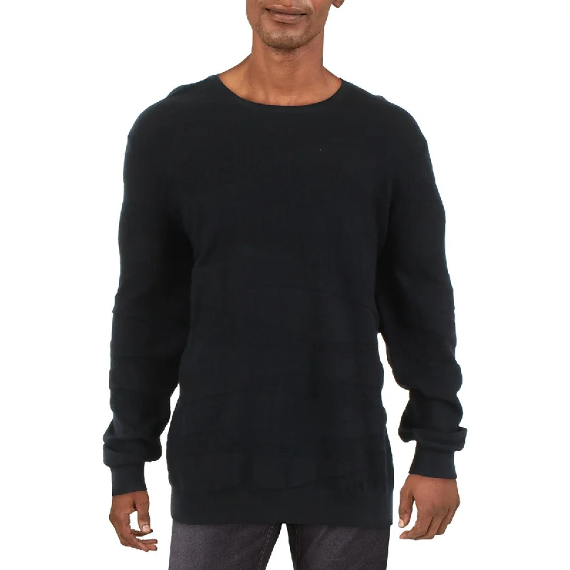 Alfani Mens Textured Crewneck Pullover Sweater