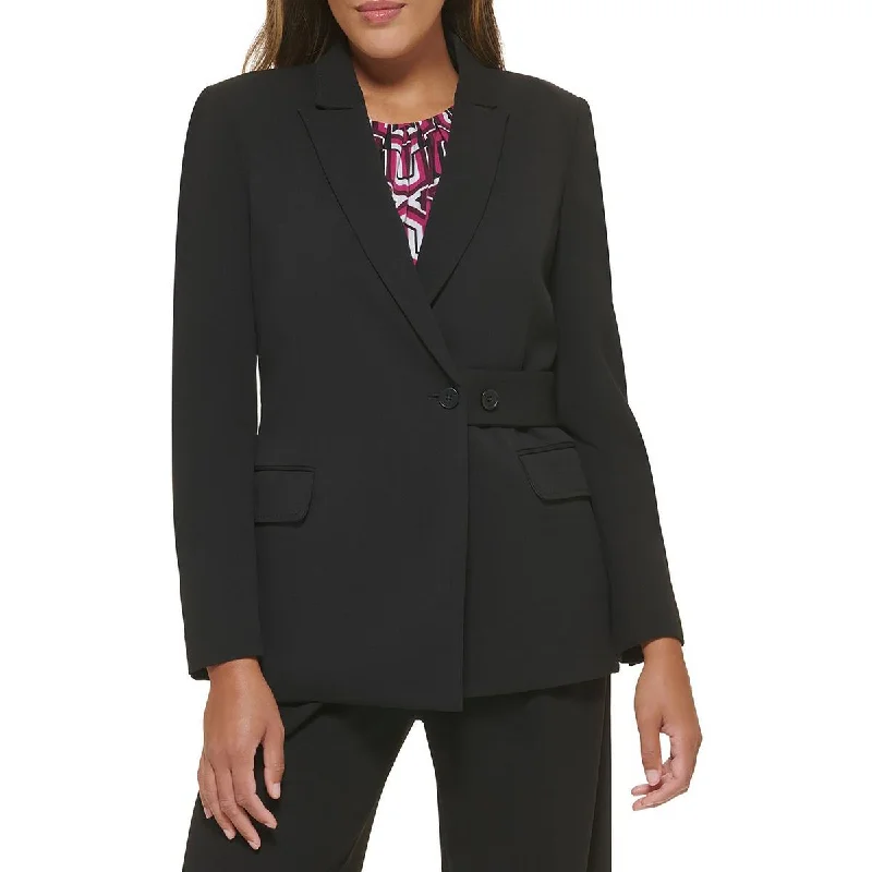 Calvin Klein Womens Belted Suit Separate Double-Breasted Blazer