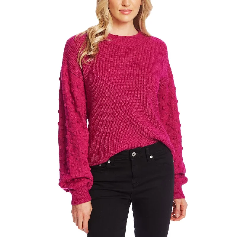 CeCe Womens Ribbed Polka Dot Pullover Sweater