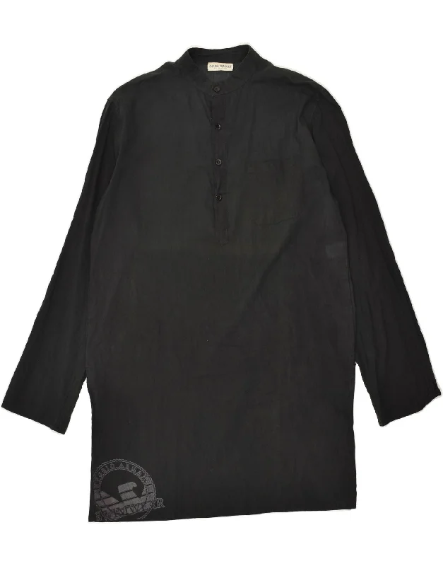 EMPORIO ARMANI Womens Long Sleeve Pullover Shirt Dress UK 18 XL Black