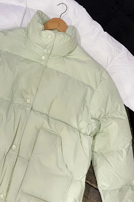 Iris Maxi Puffer Jacket Mint