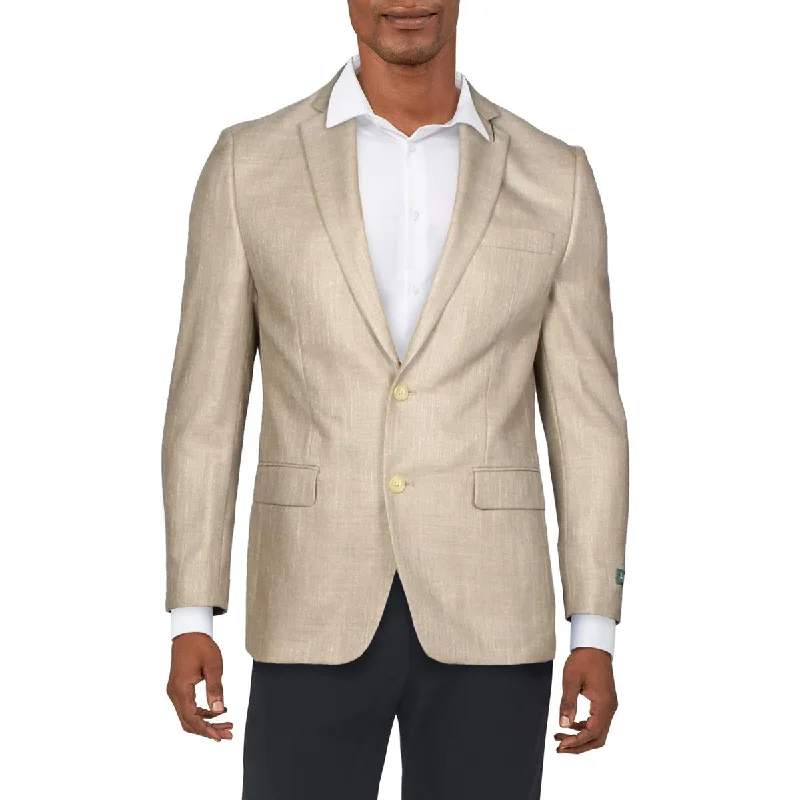 Lauren Ralph Lauren Mens Linen Blend Business Two-Button Blazer