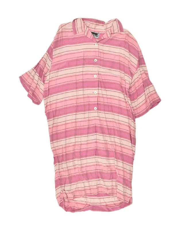 LUISA SPAGNOLI Womens Pullover Shirt Dress UK 10 Small Pink Striped