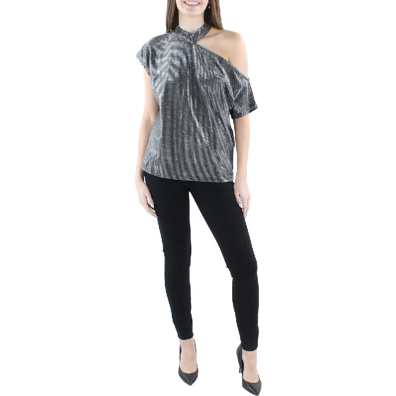 Sanctuary Womens Metallic Dressy Pullover Top