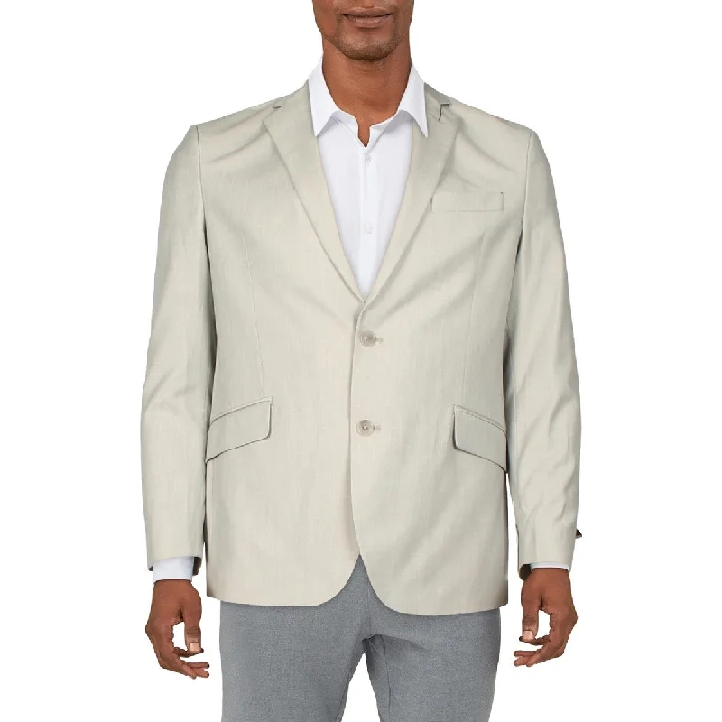 Kenneth Cole Reaction Mens Woven Long Sleeves Two-Button Blazer