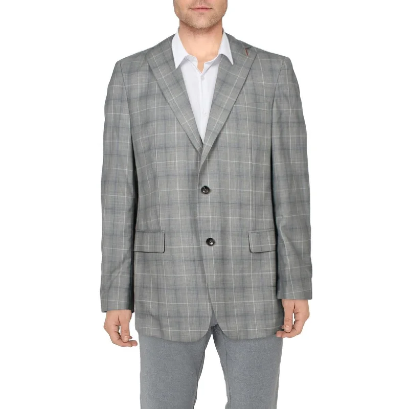 Tallia Mens    Business Window Pane Suit Jacket