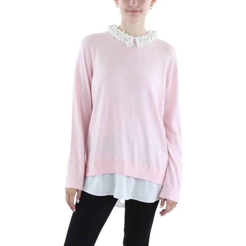 Ted Baker Womens Silk Mock Neck Pullover Top