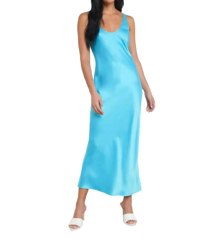 Akita Tank Dress In Blue Atoll