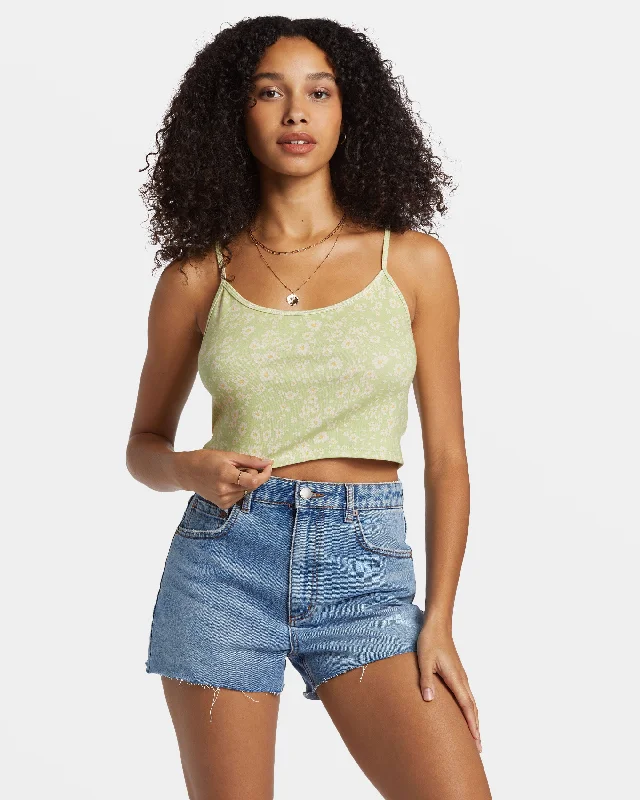 Aloe Cropped Tank Top - Willow