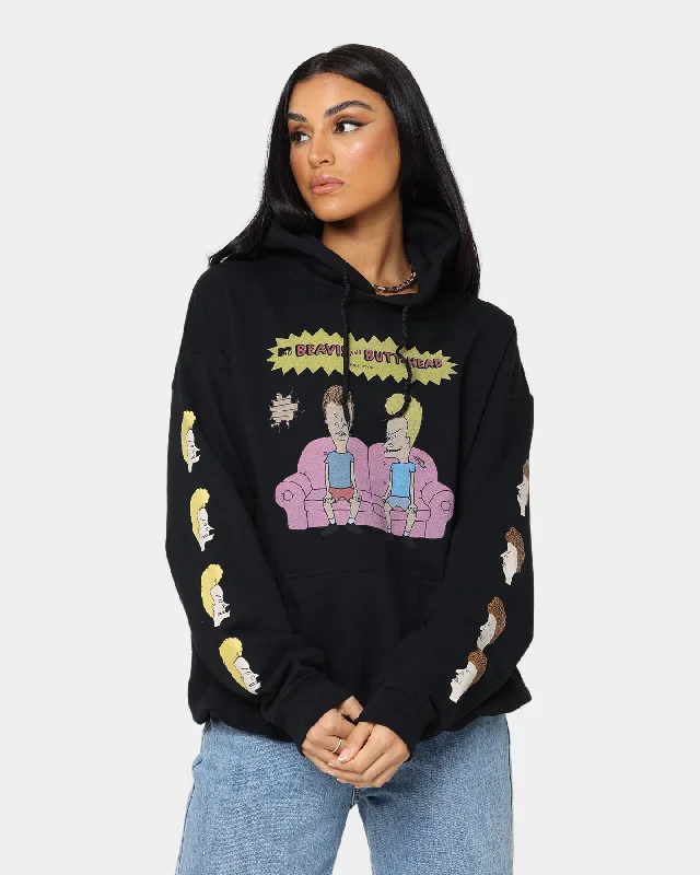 American Thrift American Thrift X Beavis & Butthead Couch Hoodie Black