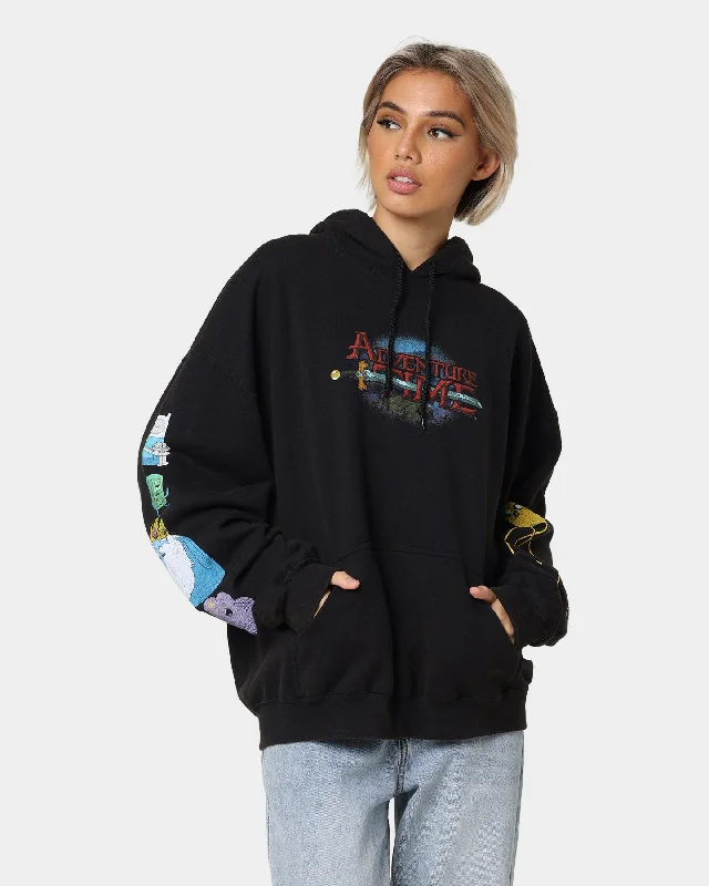 American Thrift X Adventure Time What Time Is It Vintage Hoodie Black Wash