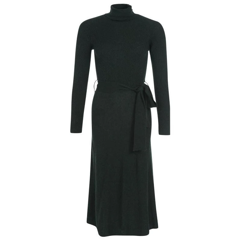 Barbour Featherhall Ladies Knit Dress - Dark Military Olive