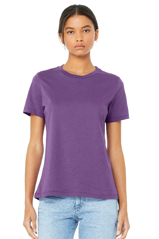 Bella + Canvas Womens Relaxed Jersey Short Sleeve Crewneck T-Shirt - Royal Purple Collared Crew Neck Turtle Neck Bella + Canvas Womens Relaxed Jersey Short Sleeve Crewneck T-Shirt - Royal Purple Collared Crew Neck Turtle Neck