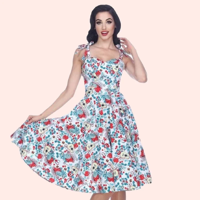 Albuquerque Dress in Guitar Print