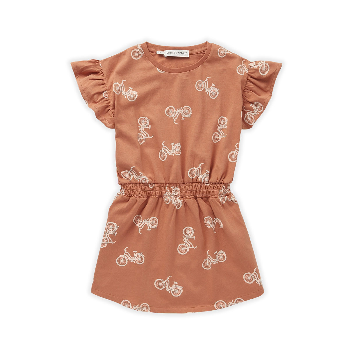 Bicycle print dress by Sproet & Sprout