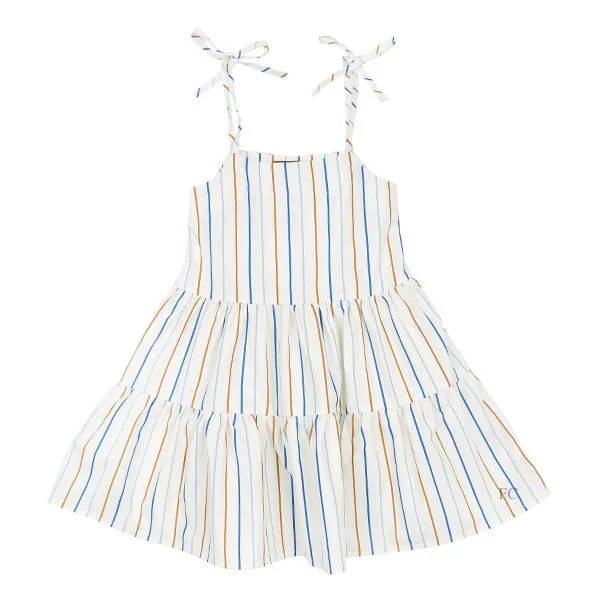Blue stripes print dress by Hebe