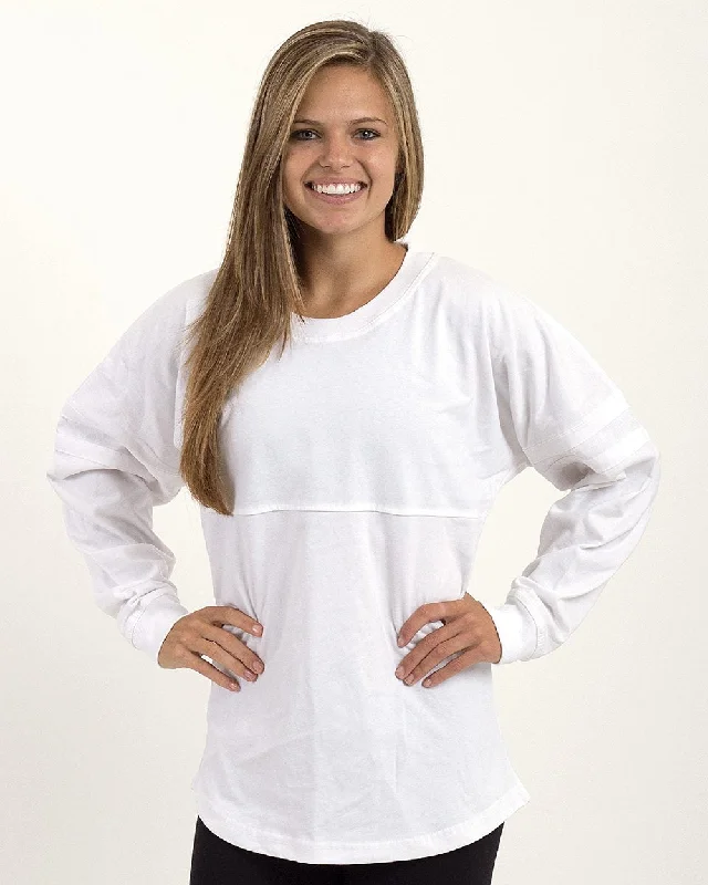 Boxercraft Women's Pom Pom Long Sleeve Jersey T-Shirt Front Pockets Side Pockets Patch Pockets Boxercraft Women's Pom Pom Long Sleeve Jersey T-Shirt Front Pockets Side Pockets Patch Pockets