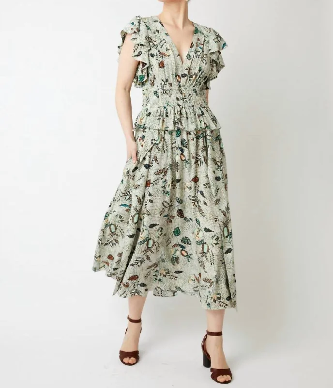 Brielle Dress In Botanical Mist