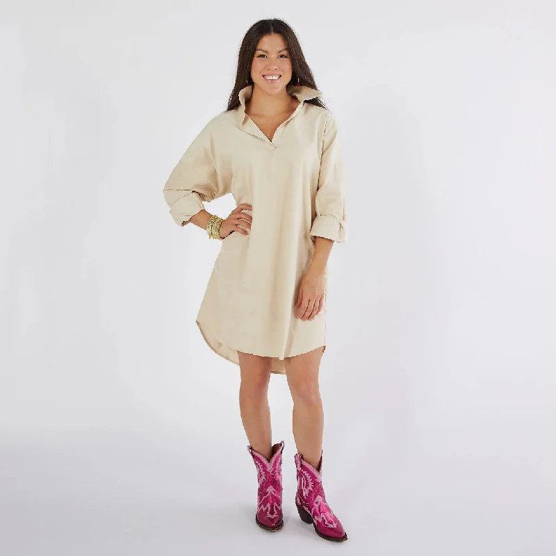 CARYN LAWN - PREPPY CORDUROY DRESS WITH STAR