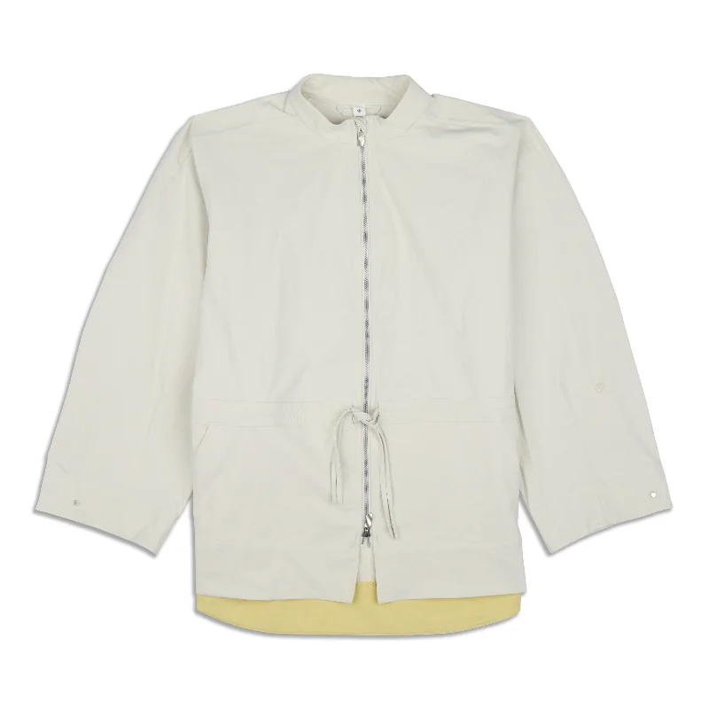 Cinch-Waist Stretch Shirt Jacket - Resale