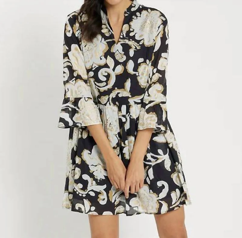 Cotton Voile Dress In Black