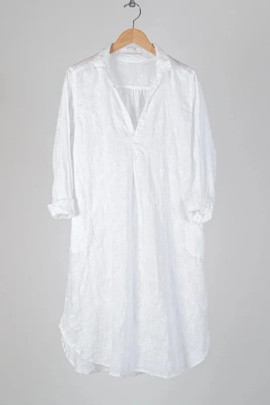 CP SHADES - LARA DRESS IN EMBROIDERED LINEN