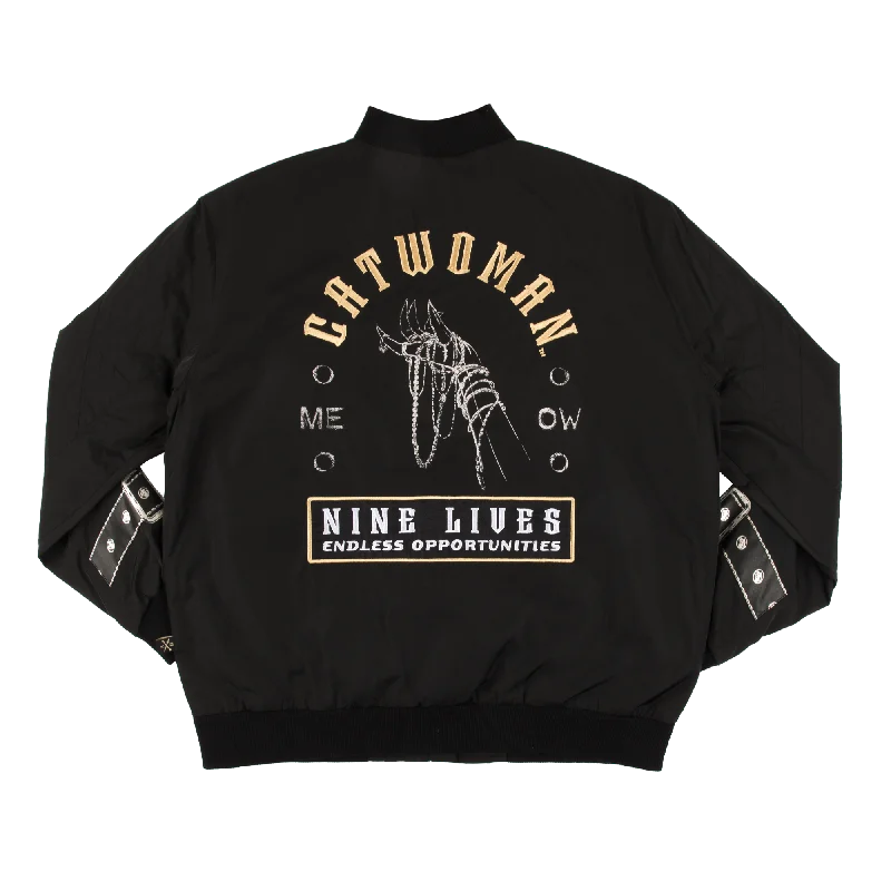 Catwoman Nine Lives Black Bomber Jacket