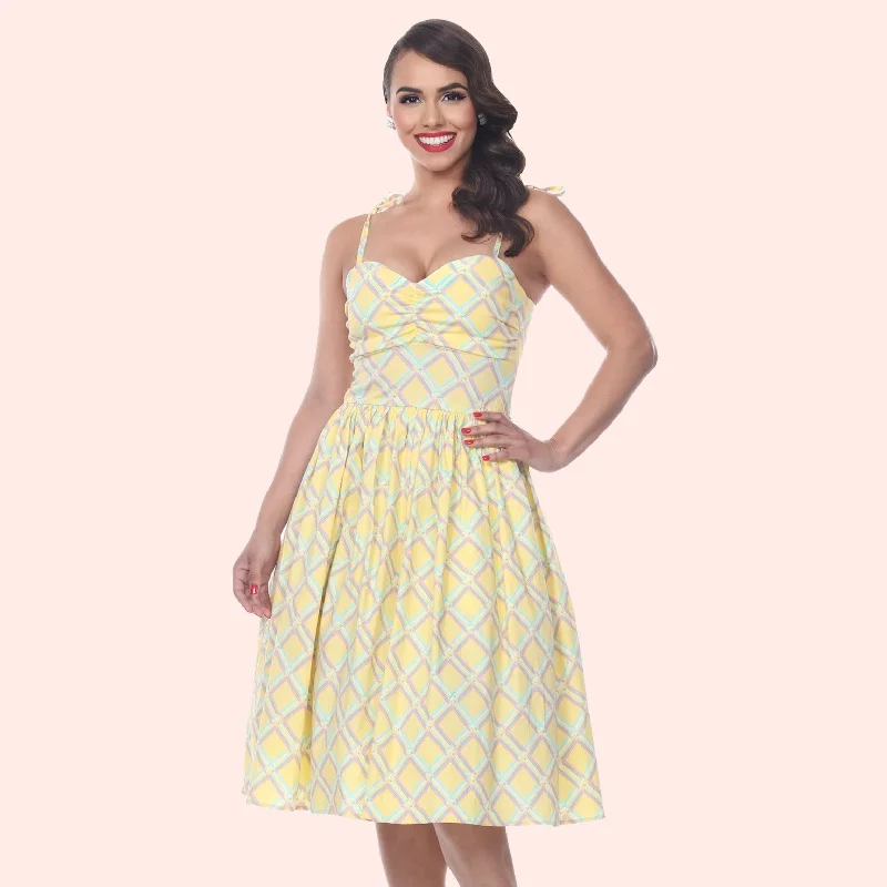 Deena Dress in Sunshine Plaid