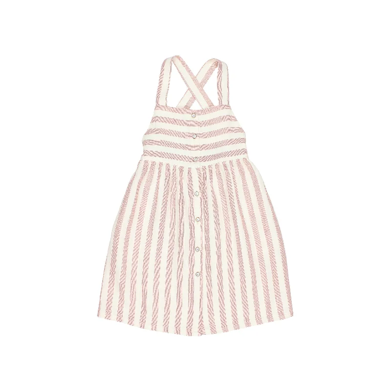 Desert red stripes dress by Buho