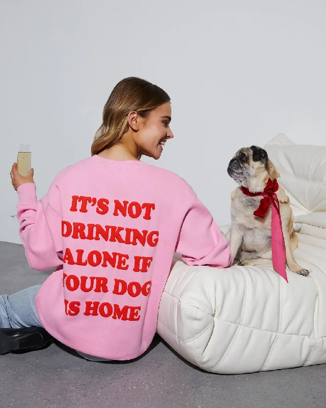 Drinks With My Dog Cotton Blend Sweatshirt