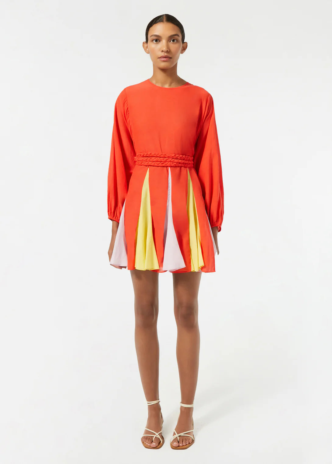 Ella Dress ~ Electric Red Colorblock