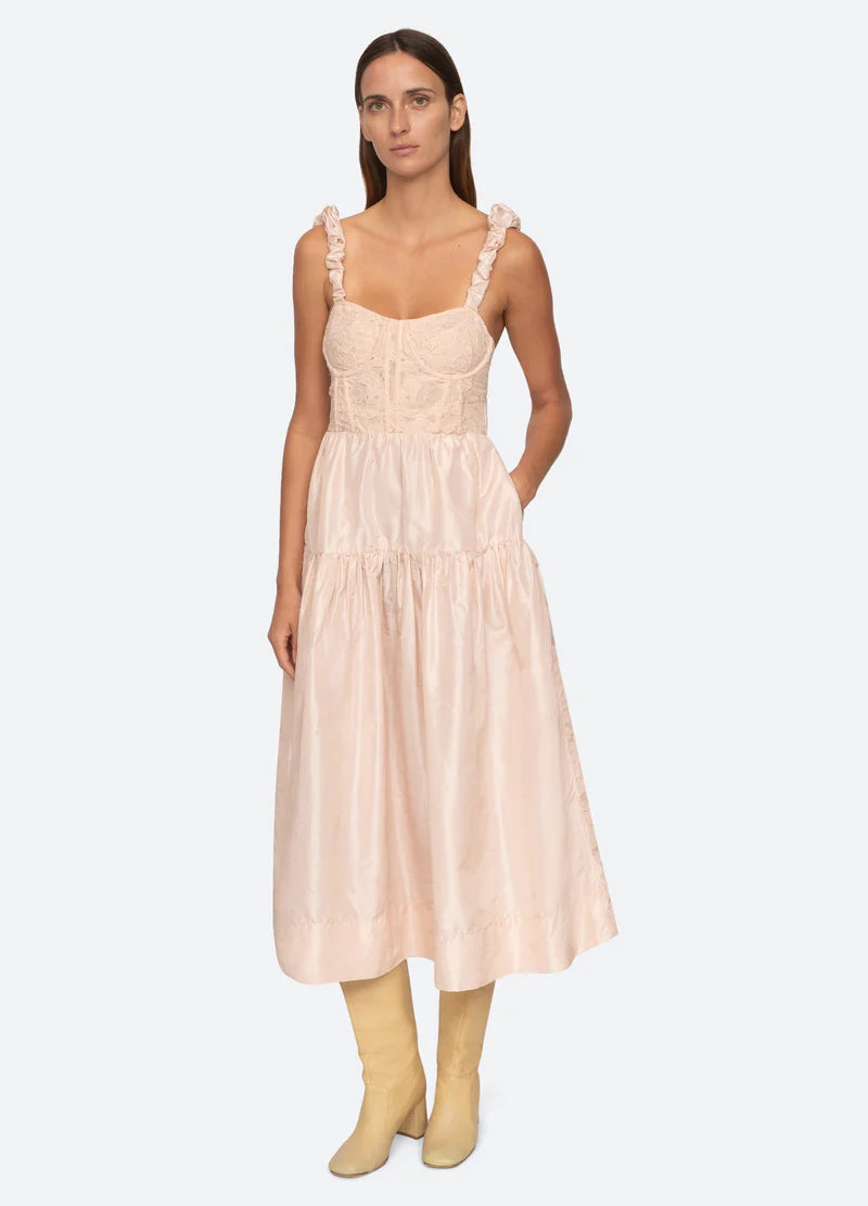 Evita Corset Embroidery Dress
