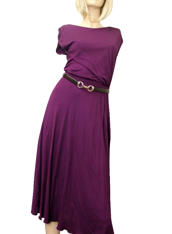 Gucci Women's  Rayon Runway Dress with Leather Belt