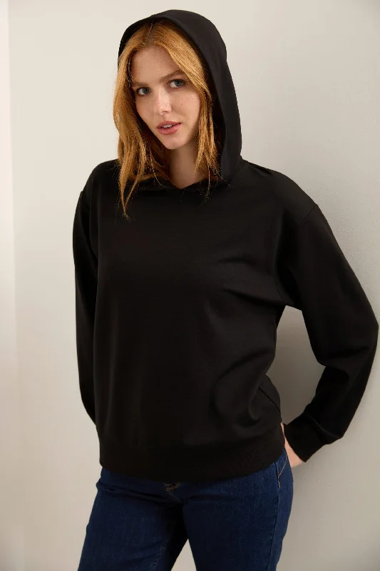 Hooded Sweatshirt With Back Embroidery