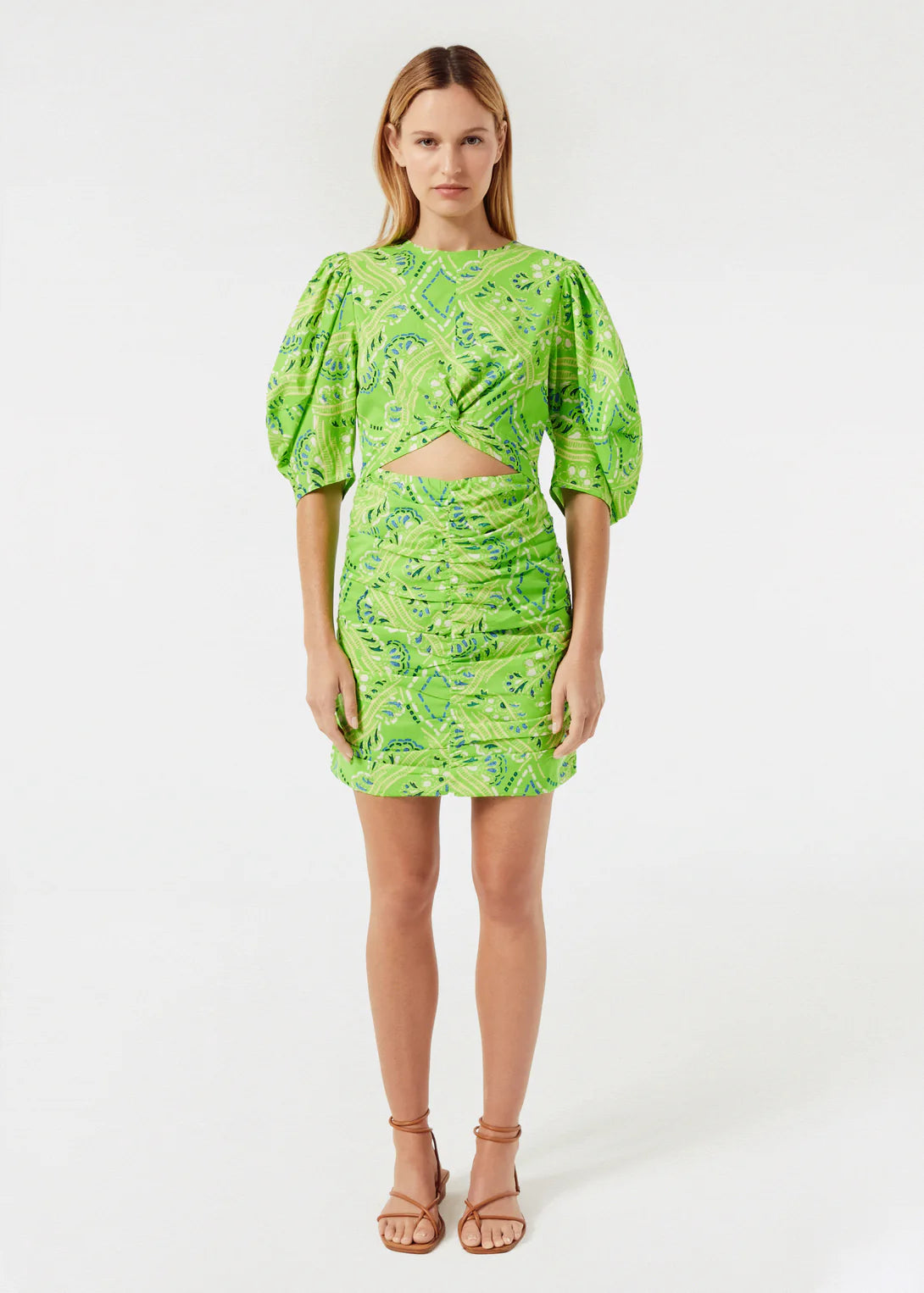Isla Dress ~ Lime Diamond Sitch