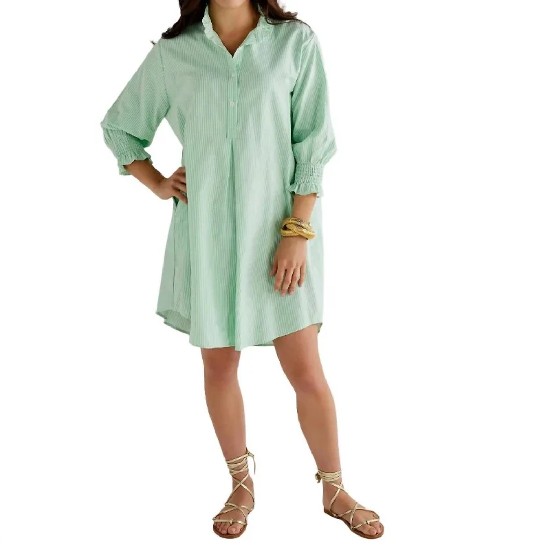 Kimberly Opposite Dress In Green Stripe