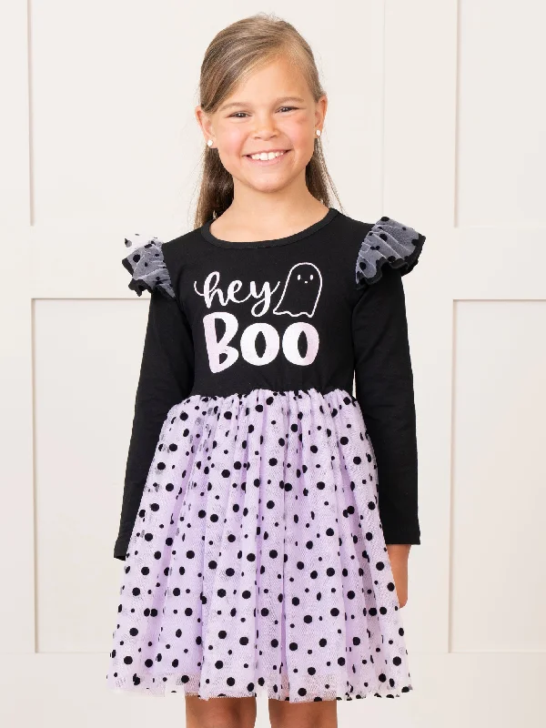 Lavender "Hey Boo" Tulle Dress