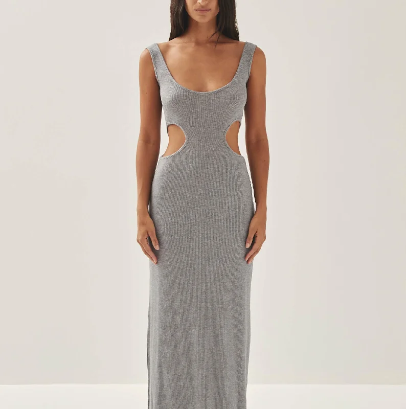Magny Grey Melange Dress