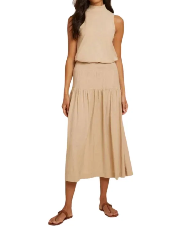 Margot Dress In Toasted Marshmellow