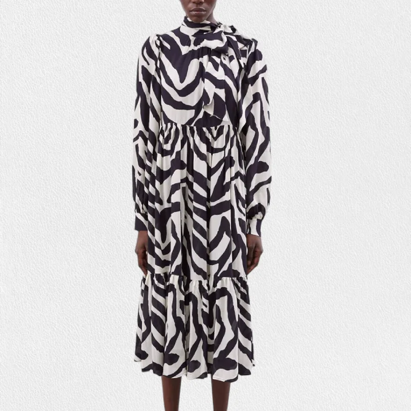 MEIMEIJ - RUFFLE PRINT DRESS