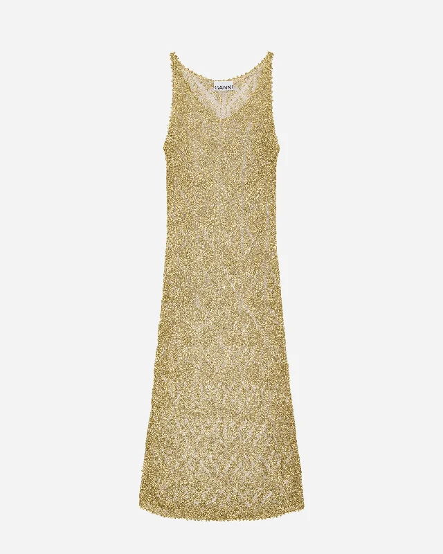 Metallic Strap Dress